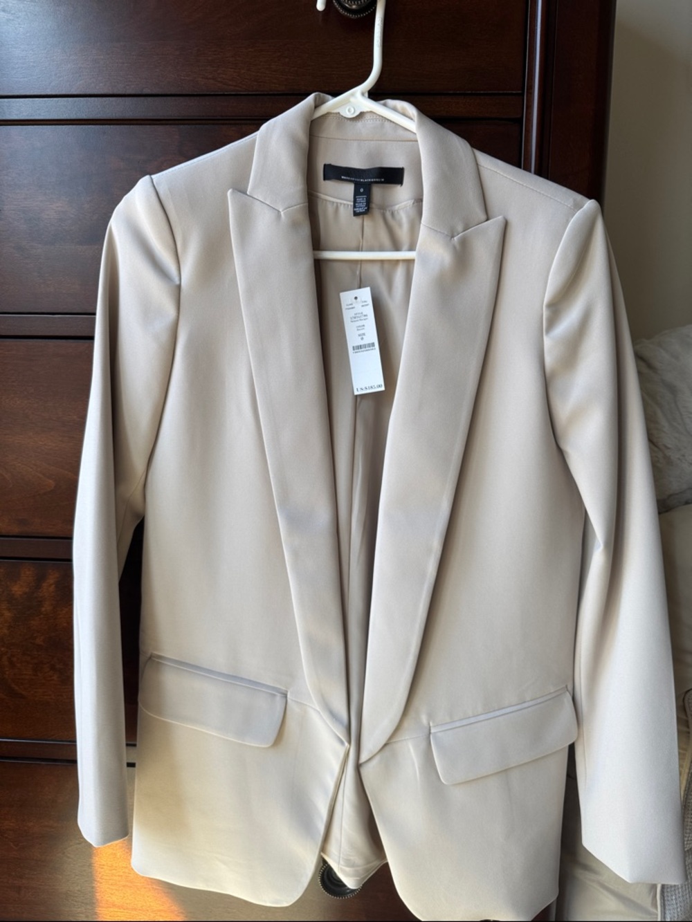 White House Black Market Beige Women's Tailored Blazer